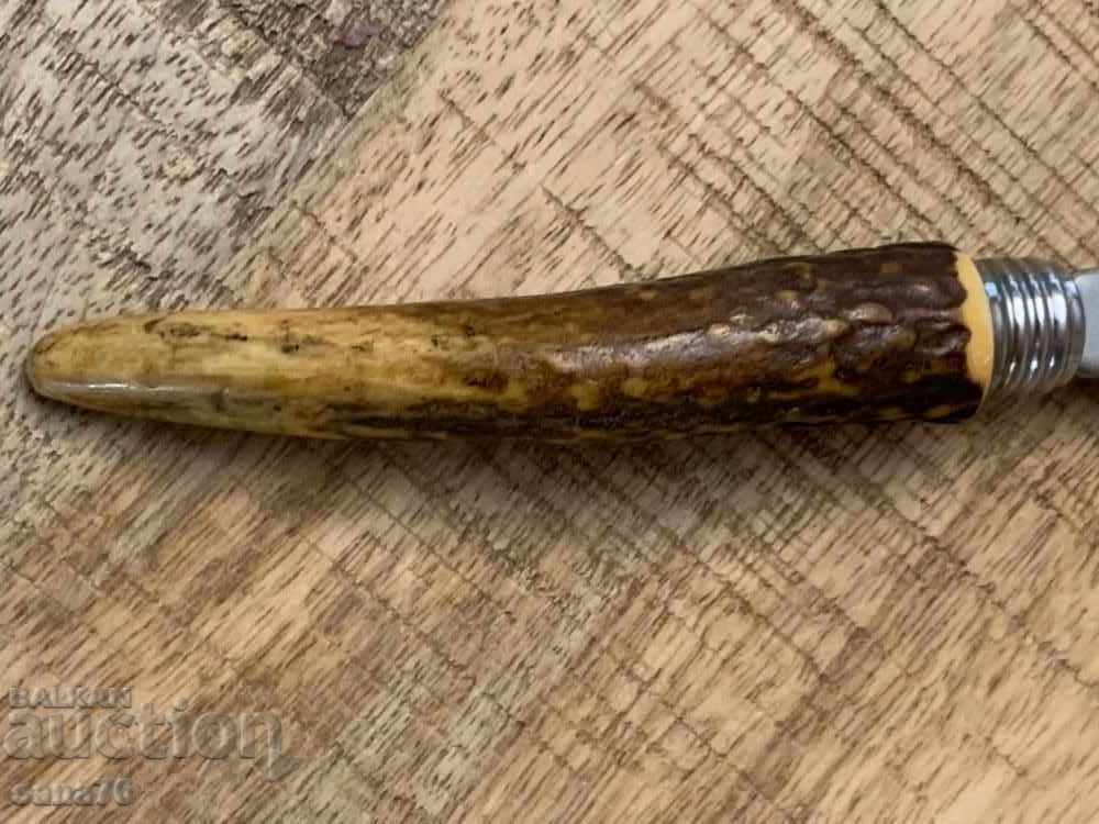 Auction Old, retro, vintage opener with horn handle Auction Old, retro, vintage opener with horn handle