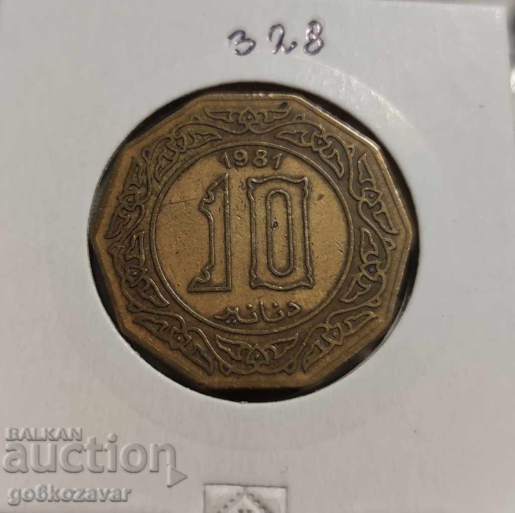 Algeria 10 dinari 1981