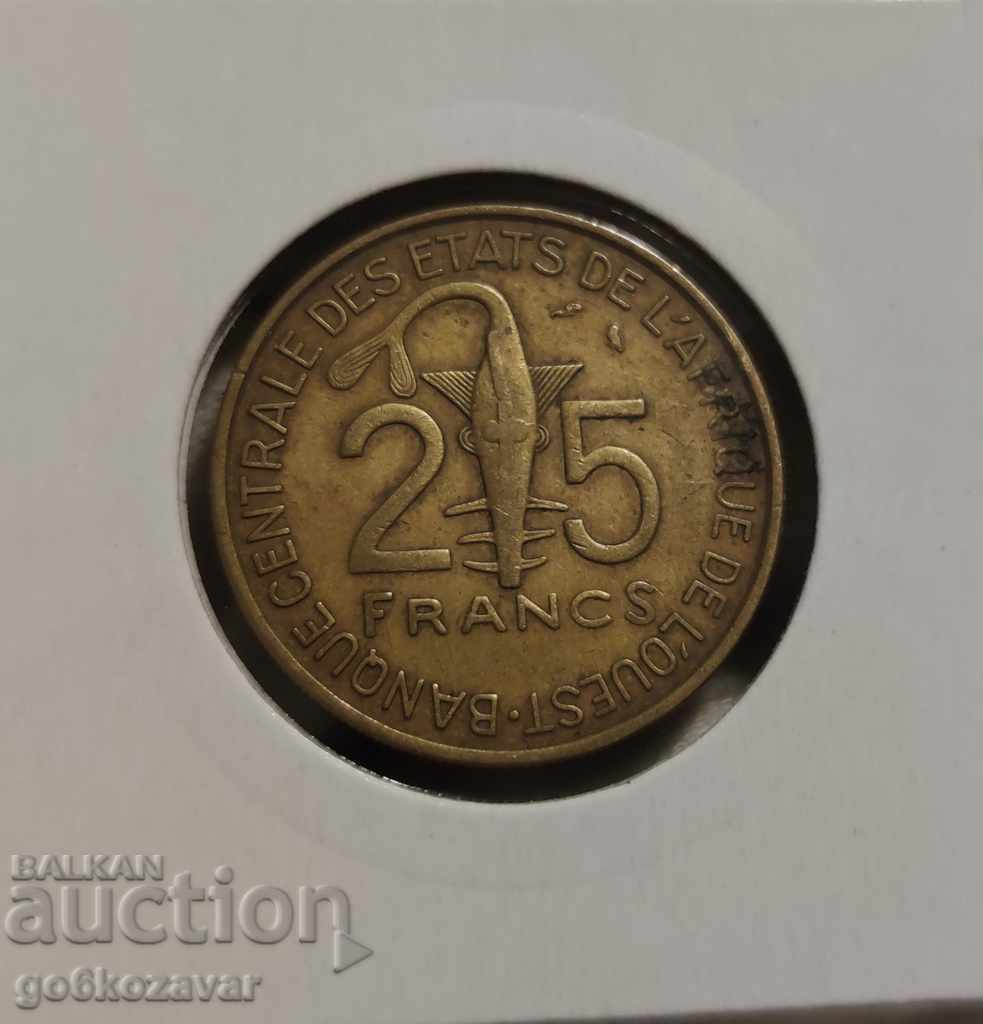 West Africa 25 francs 1970 with price 3.60 BGN | € 1.84 West Africa 25 francs 1970 with price 3.60 BGN | € 1.84