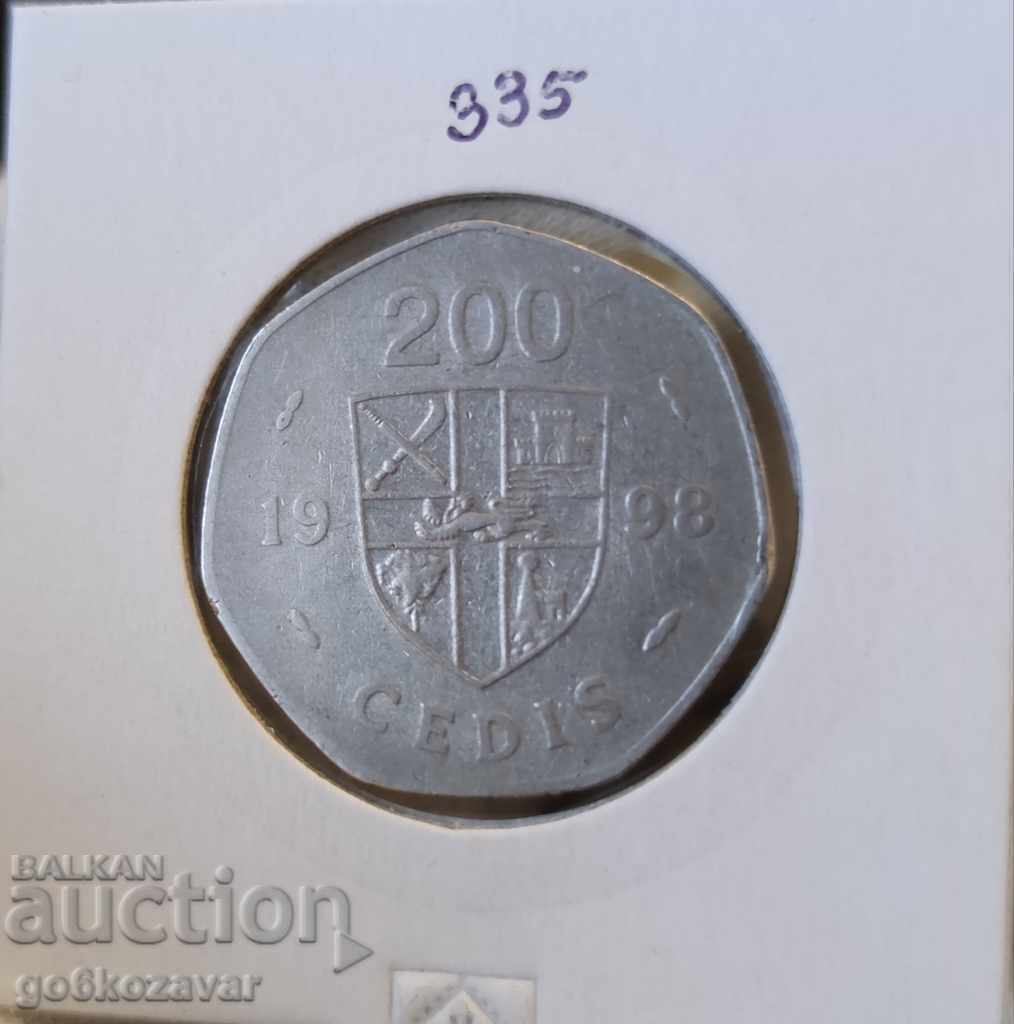 Ghana 200 sitting 1998 with price 1.60 BGN | € 0.82 Ghana 200 sitting 1998 with price 1.60 BGN | € 0.82
