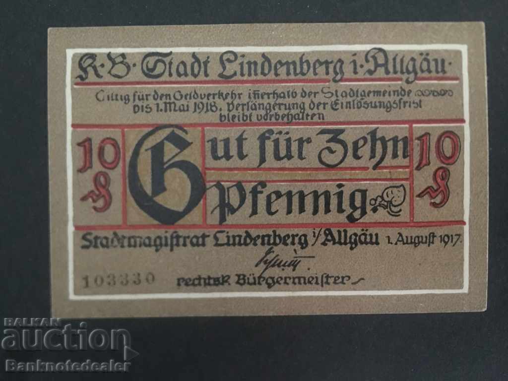 Germany Notgeld 10 PFenning 1917 with price 5.00 BGN | € 2.56