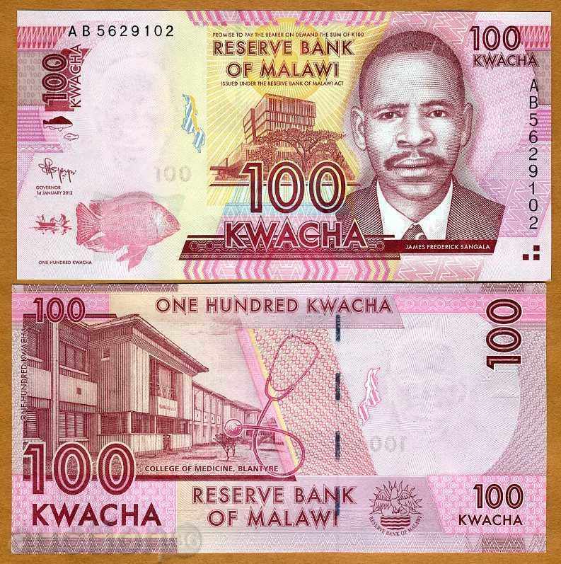 Zorba LICITAȚII MALAWI 100 kwacha 2012 UNC