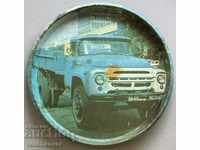 31739 USSR mini metal plate with truck ZIL - 131
