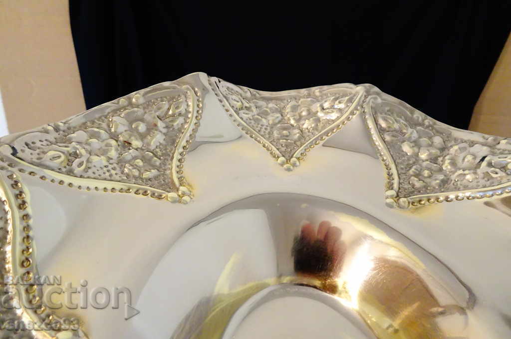 Silver-plated bronze fruit bowl, Gold 24k Deloux - 5