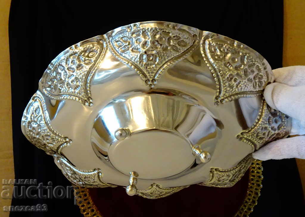 Silver-plated bronze fruit bowl, Gold 24k Deloux - 6