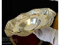 Fructieră din bronz argintat, Gold 24k Deloux