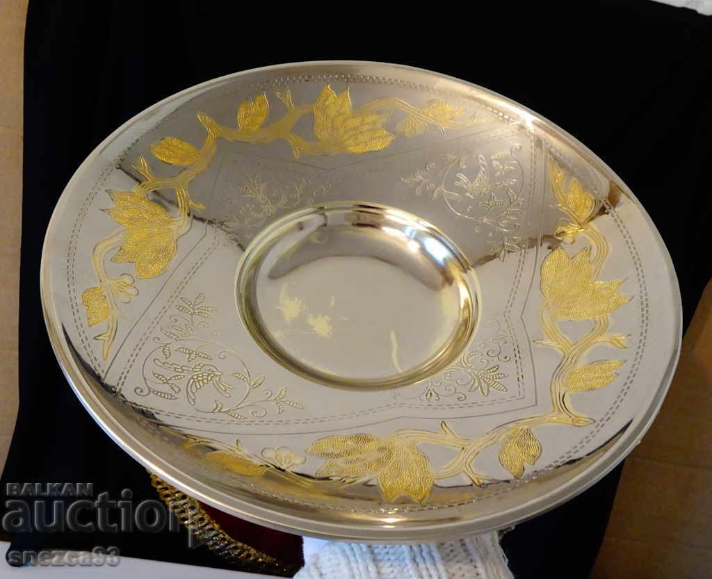 Δημοπρασία Ασημένια φρουτιέρα, σαλατιέρα, επιχρύσωση, Φοίνικας Δημοπρασία Ασημένια φρουτιέρα, σαλατιέρα, επιχρύσωση, Φοίνικας