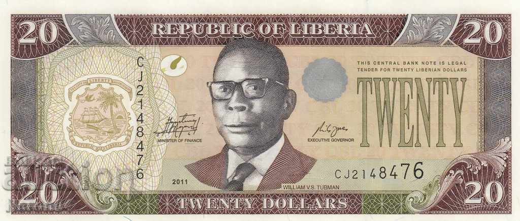 20 долара 2011, Либерия
