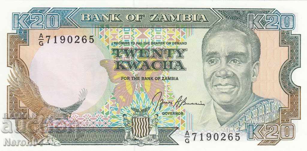20 kvacha 1989-91, Zambia