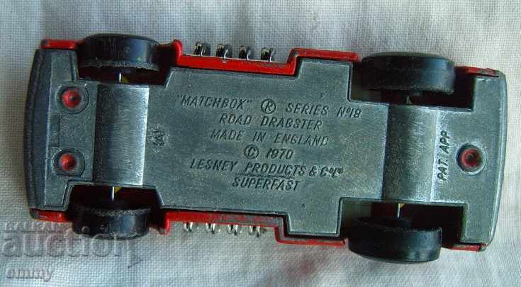 Cărucior vechi din metal Matchbox Road Dragster №19, Lesney - 6