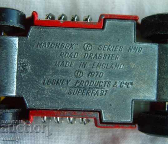 Cărucior vechi din metal Matchbox Road Dragster №19, Lesney - 7