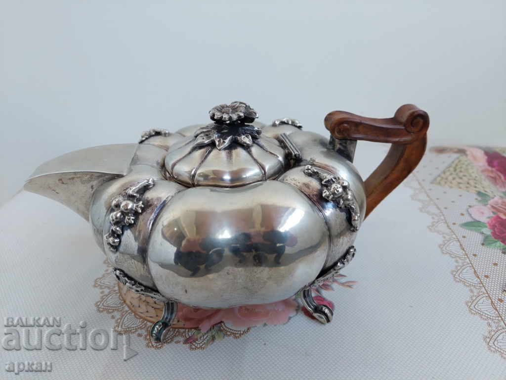 silver teapot 616 grams -0.800 silver with price 2000.00 BGN | € 1022.58 silver teapot 616 grams -0.800 silver with price 2000.00 BGN | € 1022.58
