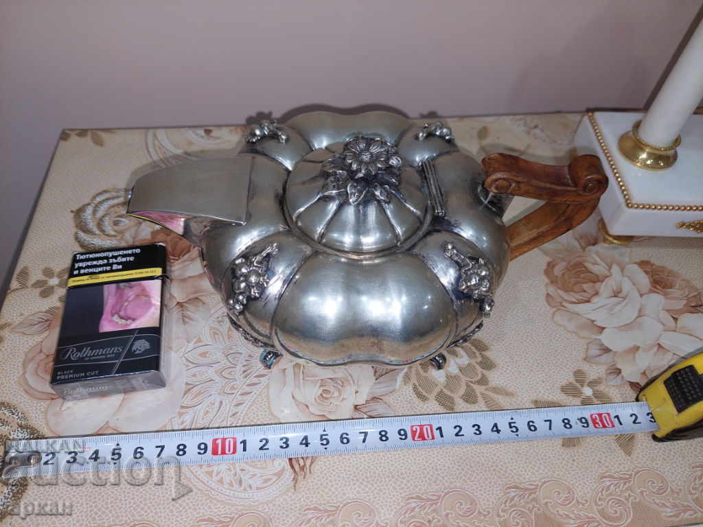 silver teapot 616 grams -0.800 silver - 7 silver teapot 616 grams -0.800 silver - 7