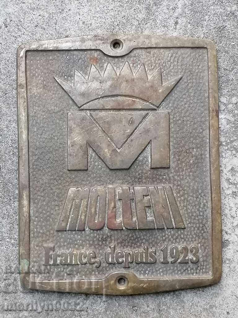 Old Bronze plate from a rare MOLTENI stove with price 165.00 BGN | € 84.36 Old Bronze plate from a rare MOLTENI stove with price 165.00 BGN | € 84.36