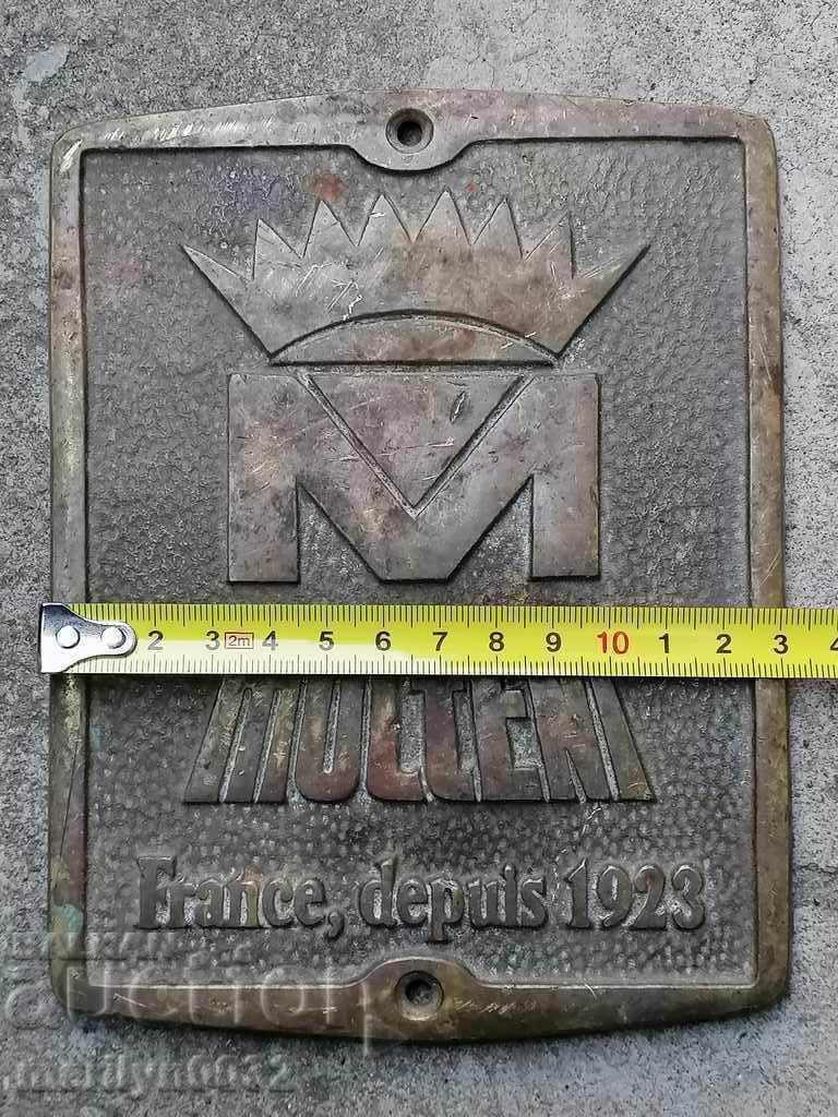 Delivery of Old Bronze plate from a rare MOLTENI stove Delivery of Old Bronze plate from a rare MOLTENI stove