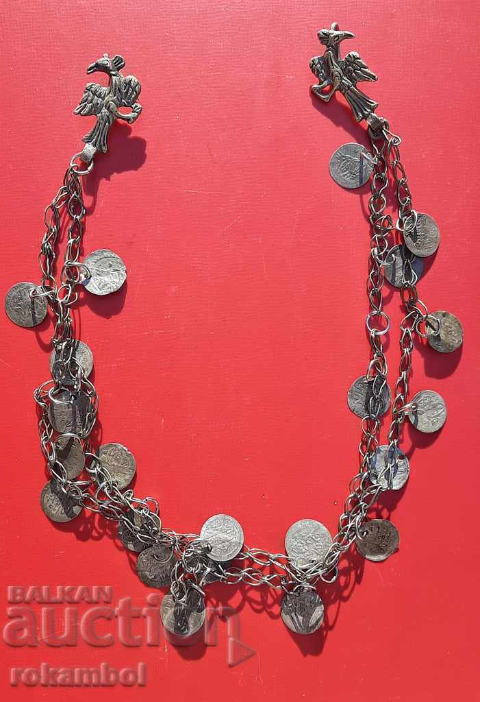 Old ethnographic silver chin jewelry