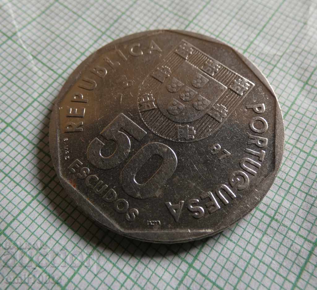Auction 50 Escudos 1987 Portugal Auction 50 Escudos 1987 Portugal