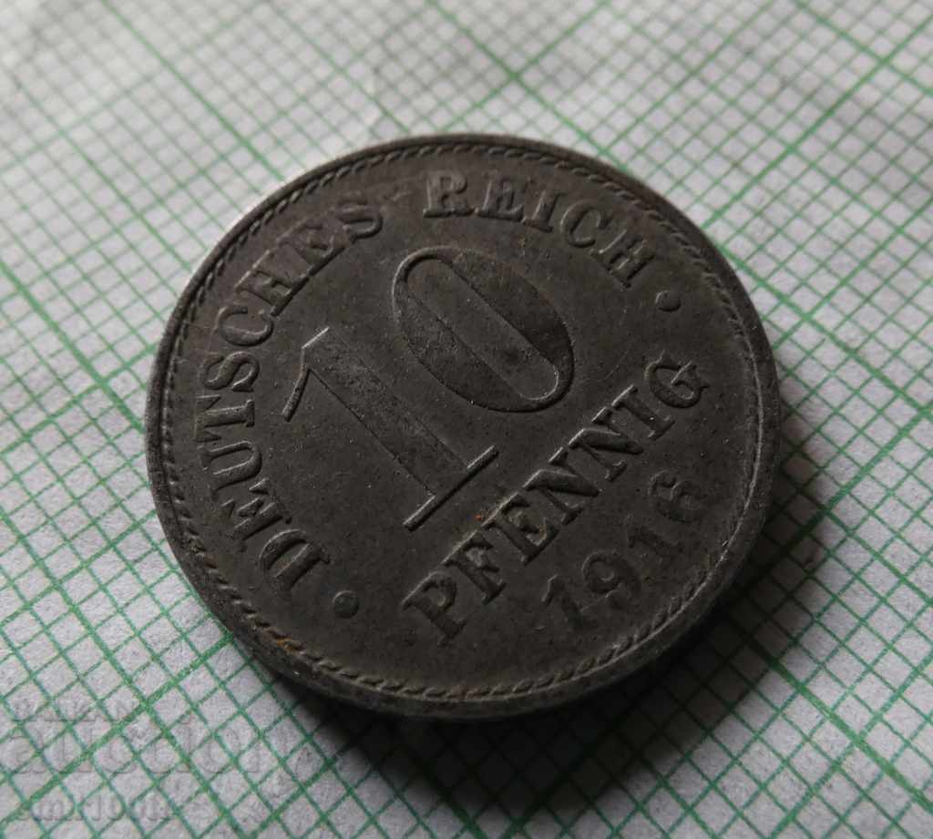 10 pfennig 1916 Germany with price 5.00 BGN | € 2.56