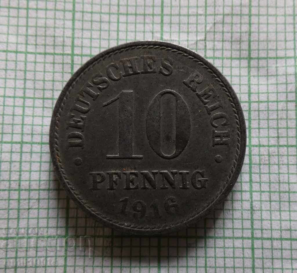 10 pfennig 1916 Γερμανία