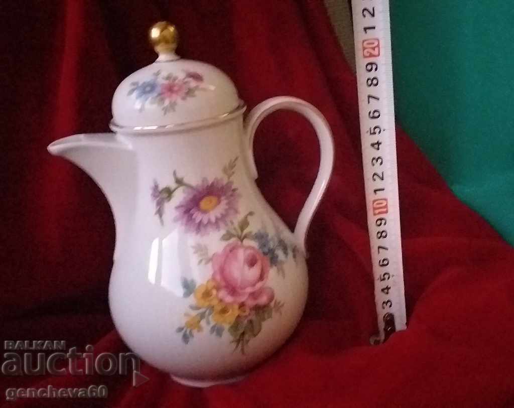 Cană mare și frumoasă, ceainic cu motive florale / BAVARIA - 5