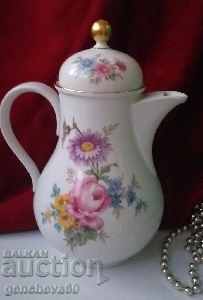 Cană mare și frumoasă, ceainic cu motive florale / BAVARIA - 6