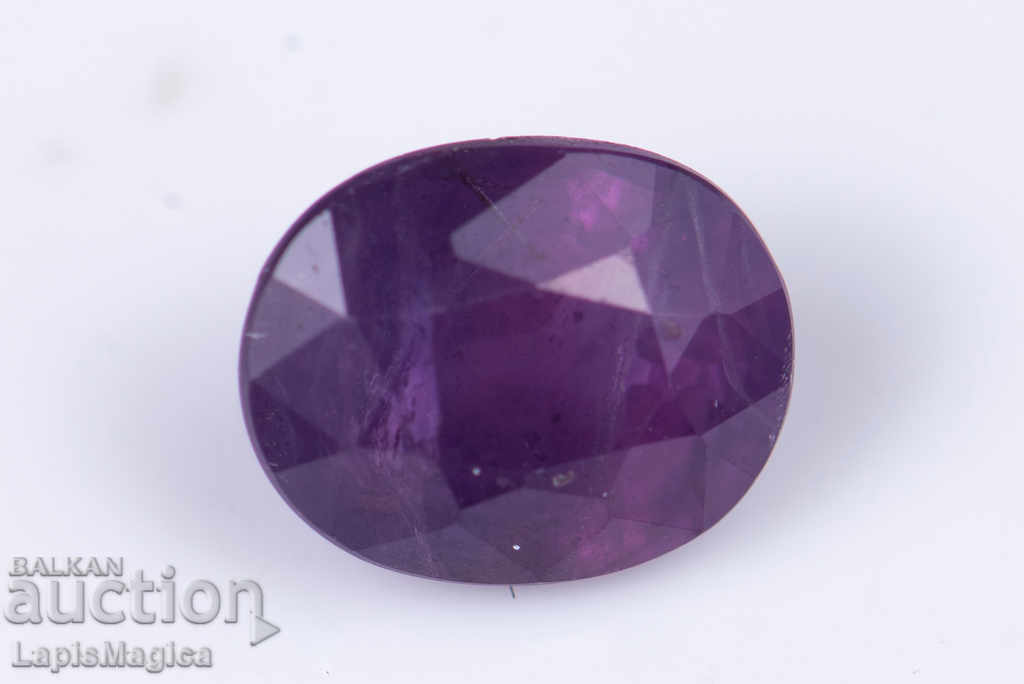 Safir violet 0,96ct numai oval încălzit