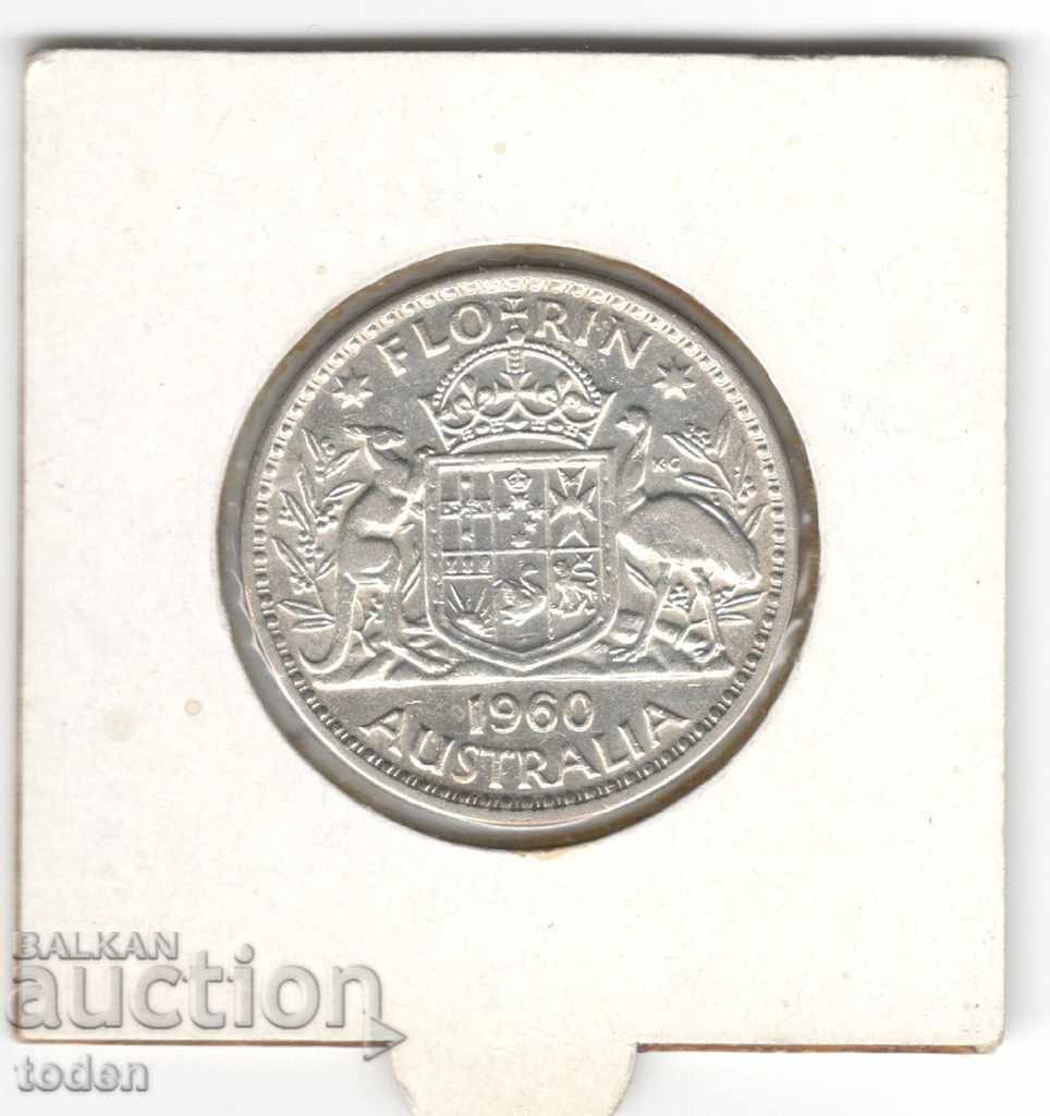 Аукцион Australia-1 Florin-1960-KM# 60-Elizabeth II 1st p.-Silver