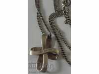 Ασημένιο αλυσίδα με σταυρό