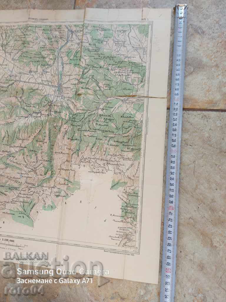 Auction MILITARY MAP - IHTIMAN - SAMOKOV - 1910 Auction MILITARY MAP - IHTIMAN - SAMOKOV - 1910