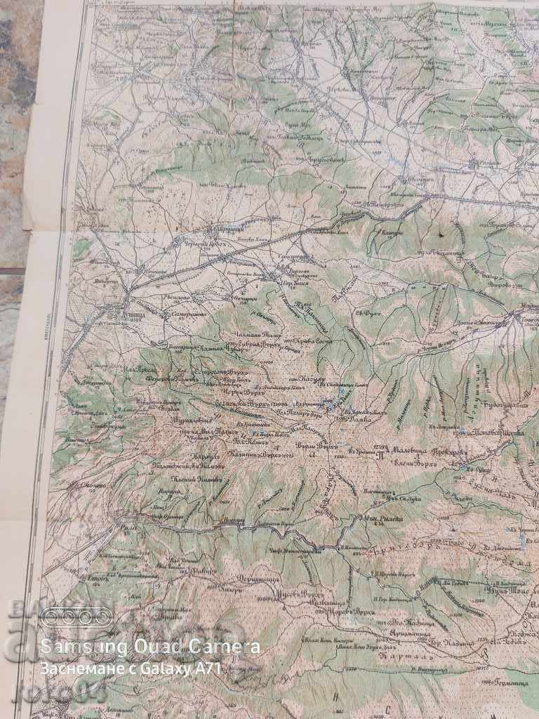 MILITARY MAP - IHTIMAN - SAMOKOV - 1910 - 5 MILITARY MAP - IHTIMAN - SAMOKOV - 1910 - 5