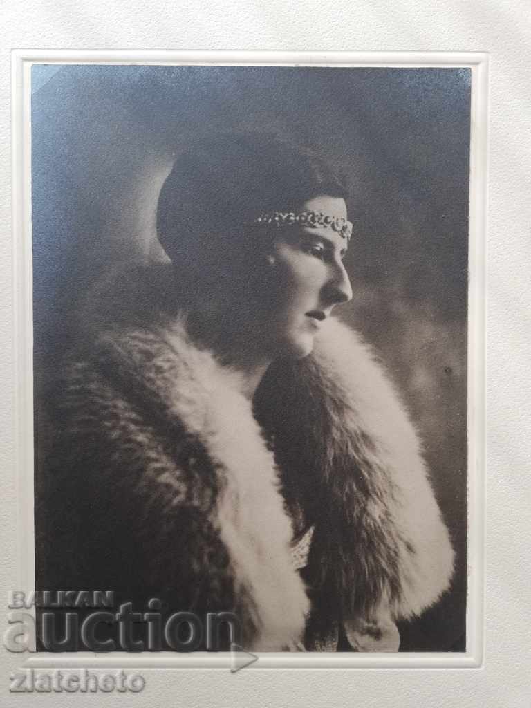 Стара снимка картон - царица Йоана