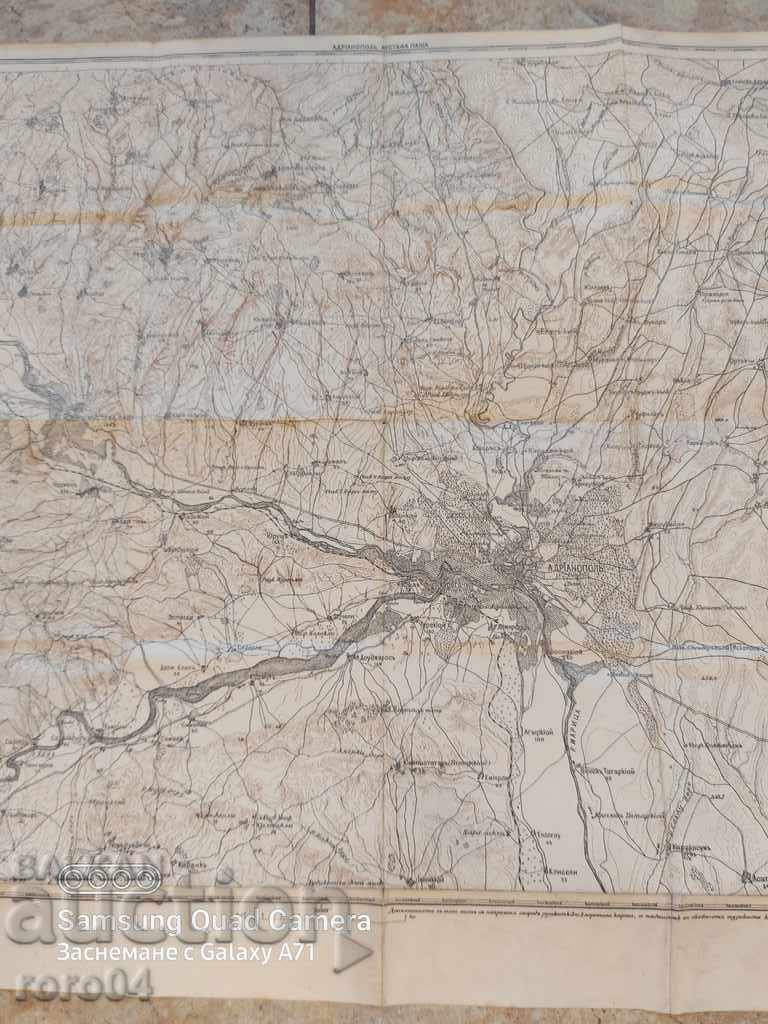 MILITARY MAP - EDRIN - 1910 - 5 MILITARY MAP - EDRIN - 1910 - 5