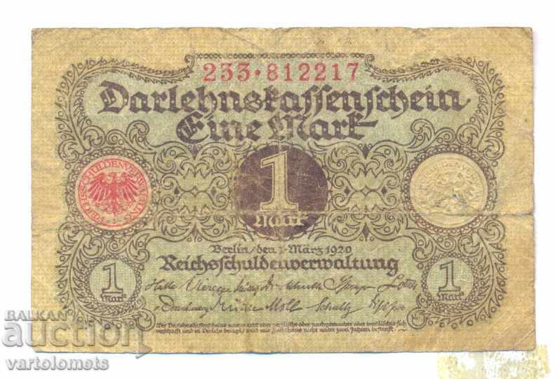 1 Marcu 1920 Germania - Germania