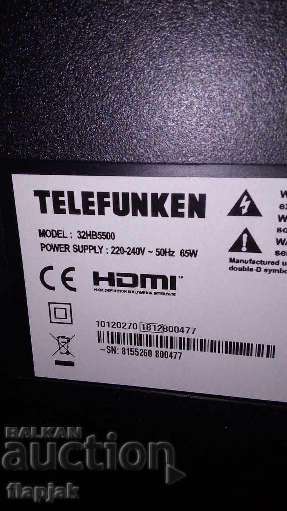 Τηλεόραση LED Smart-TV TELEFUNKEN 32HB5500 για ΑΝΤΑΛΛΑΚΤΙΚΑ! με τιμή 77.00 BGN | € 39.37