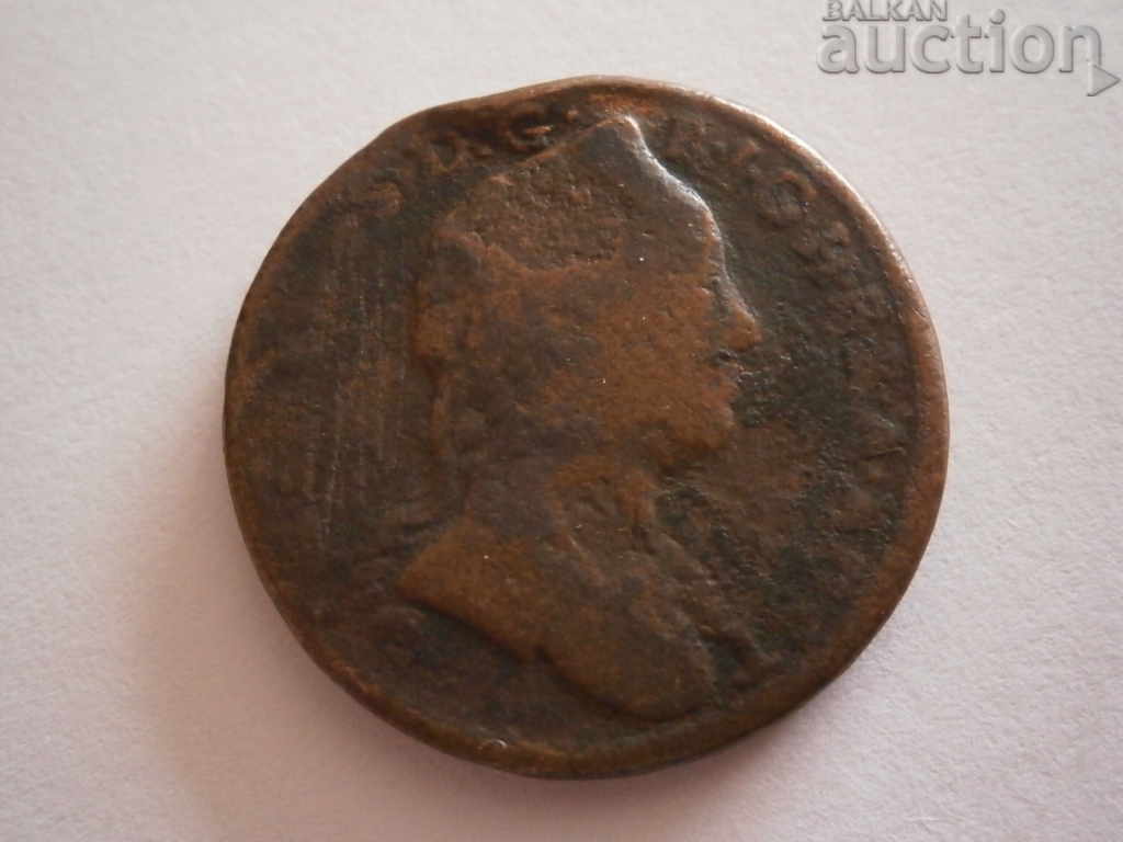 old machine minted european coin 1762 - 5 old machine minted european coin 1762 - 5