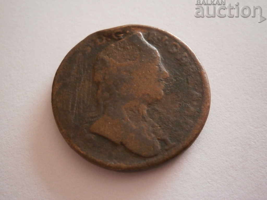 old machine minted european coin 1762 - 6 old machine minted european coin 1762 - 6