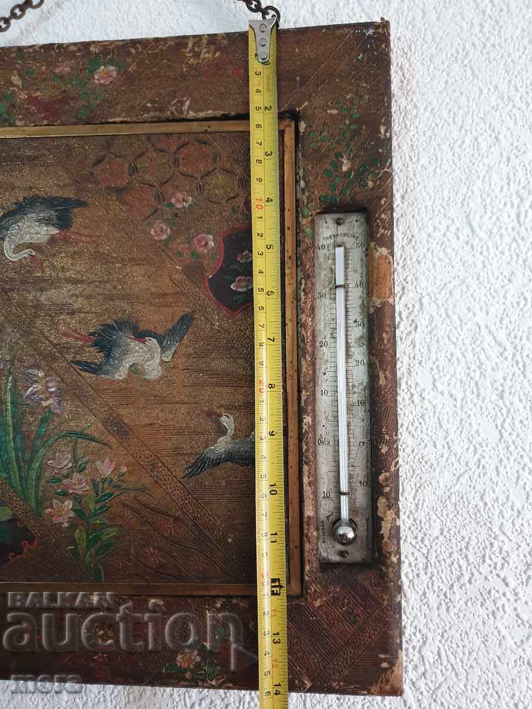 Παλαιός γαλλικός τριπλός καθρέφτης με υδραργυρικό θερμόμετρο - 18ος αιώνας - 6