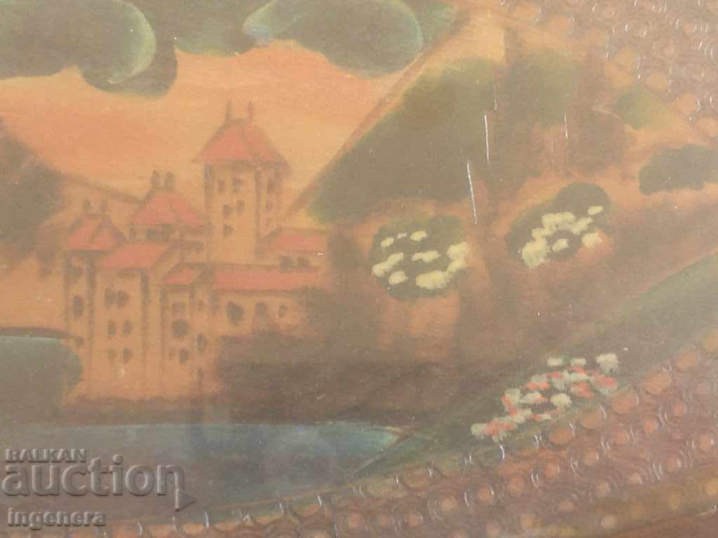 TRAY PLATE ANTIQUE CARVING GLASS WOOD PYROGRAPHY with price 28.00 BGN | € 14.32 TRAY PLATE ANTIQUE CARVING GLASS WOOD PYROGRAPHY with price 28.00 BGN | € 14.32