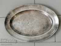 Old Swiss branded tray thick silver plated tray