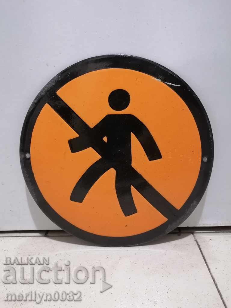 Емайлирана соц табела, табелка