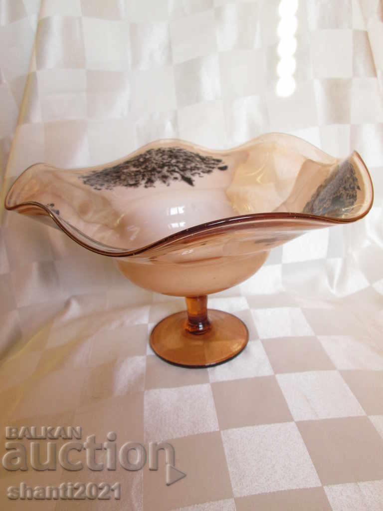 Crystal fruit bowl, bowl, handmade