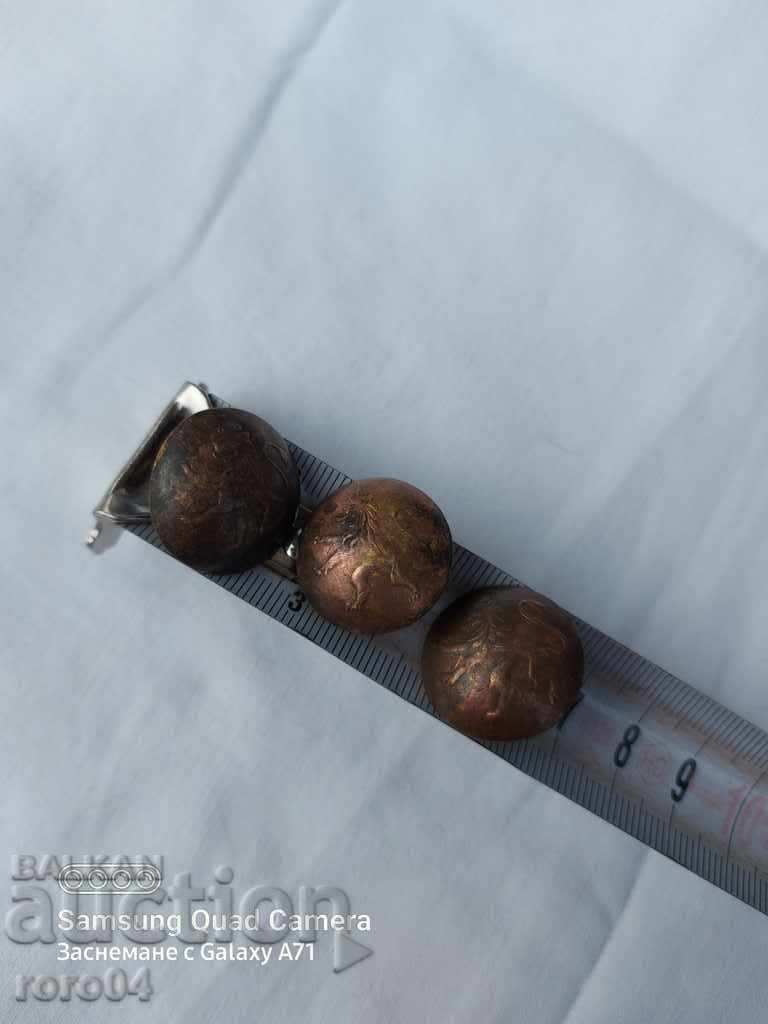 OFFICER'S BUTTONS - PRINCIPALITY OF BULGARIA - 5 OFFICER'S BUTTONS - PRINCIPALITY OF BULGARIA - 5