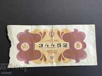 1994 Bulgaria lottery ticket 50 st. 1986 7 Lottery Title