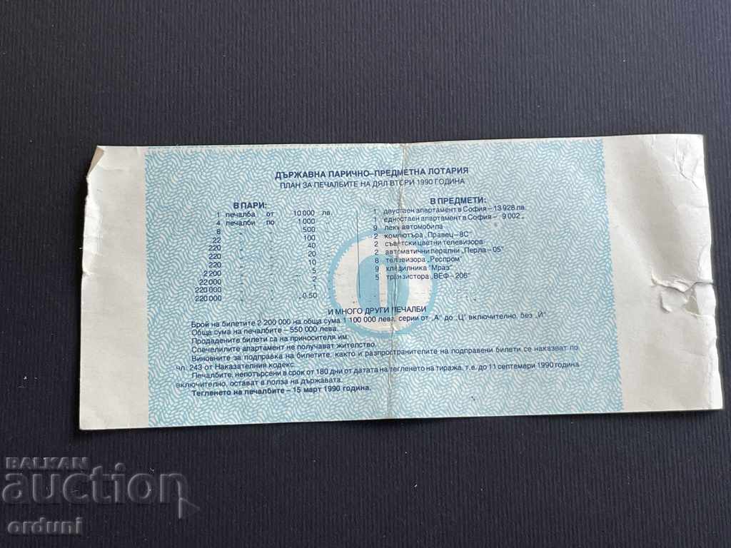 2015 Bulgaria lottery ticket 50 st. 1990 2 Lottery Title with price 5.00 BGN | € 2.56 2015 Bulgaria lottery ticket 50 st. 1990 2 Lottery Title with price 5.00 BGN | € 2.56