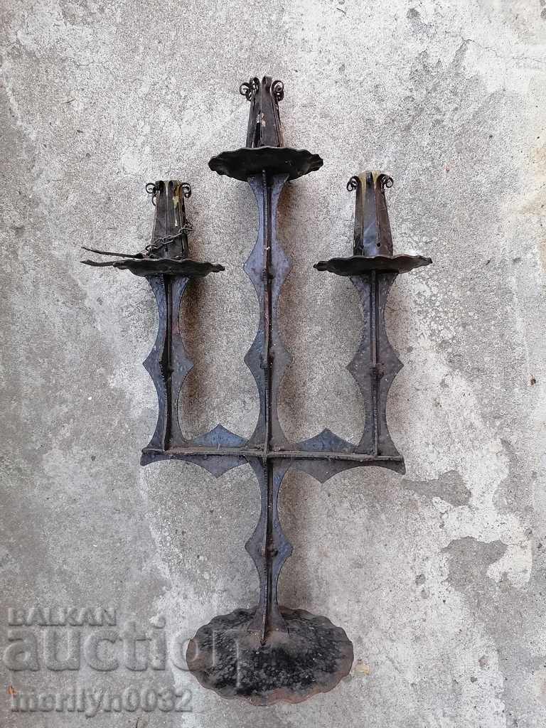 An old forged candlestick from a period period candle with price 59.00 BGN | € 30.17 An old forged candlestick from a period period candle with price 59.00 BGN | € 30.17
