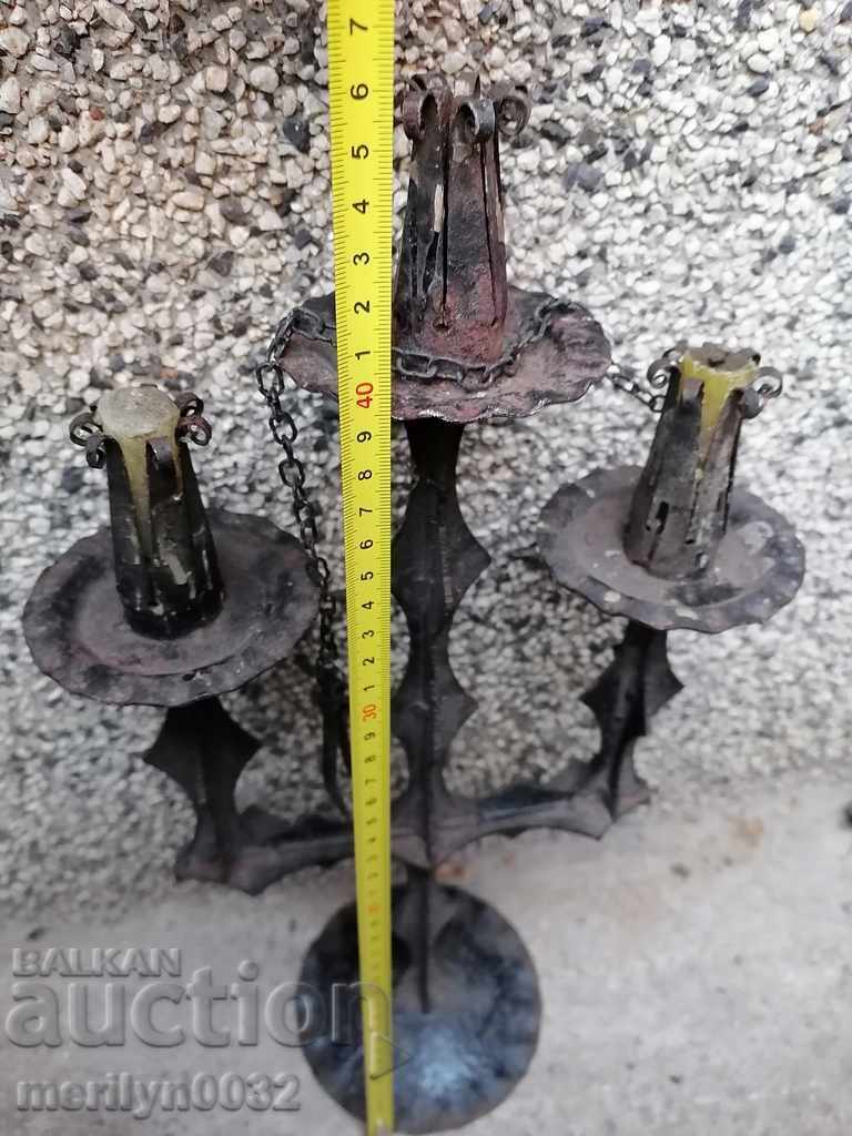 An old forged candlestick from a period period candle - 5 An old forged candlestick from a period period candle - 5