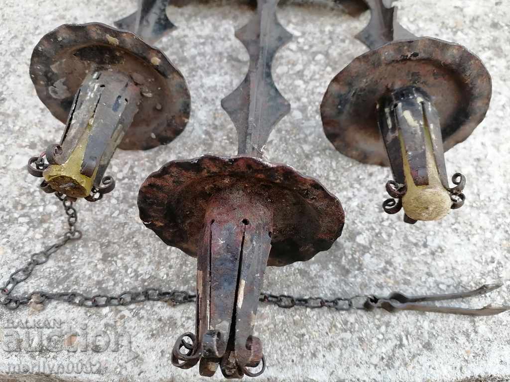 An old forged candlestick from a period period candle - 6 An old forged candlestick from a period period candle - 6