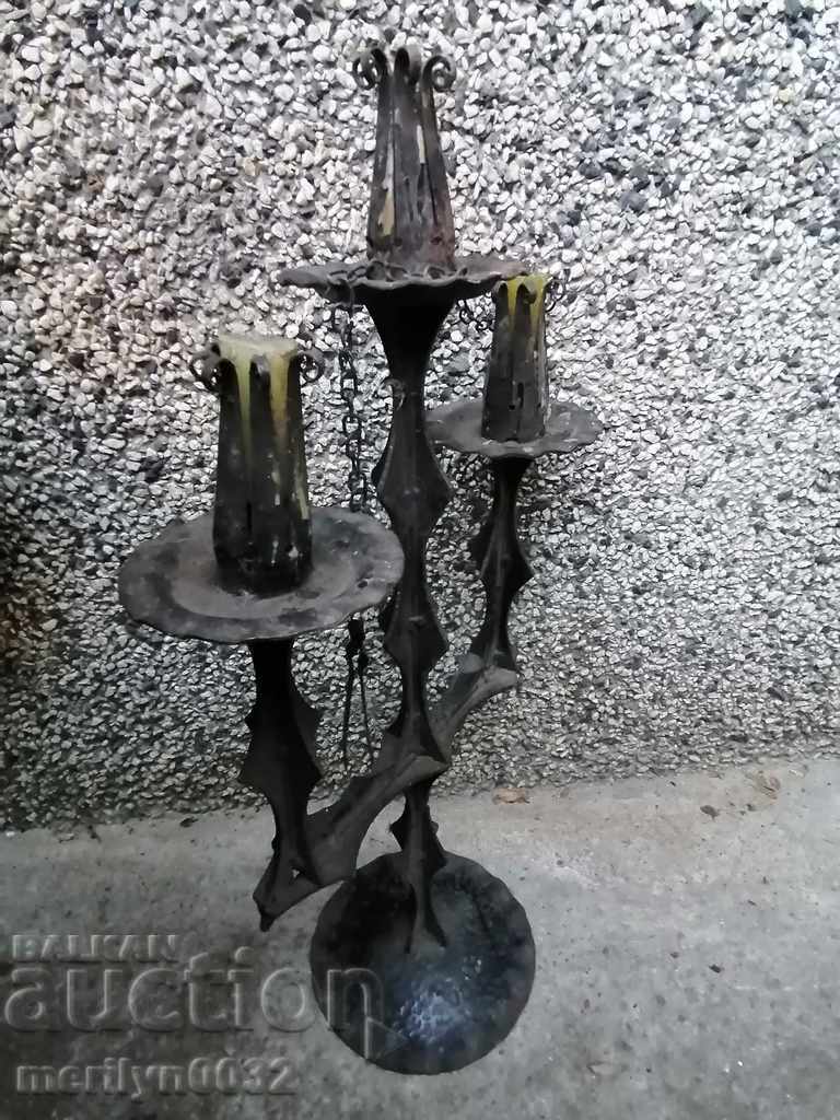 An old forged candlestick from a period period candle - 7 An old forged candlestick from a period period candle - 7