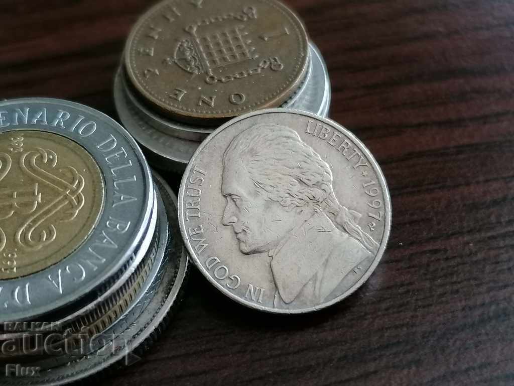 Coin - US - 5 cents 1997 with price 1.45 BGN | € 0.74 Coin - US - 5 cents 1997 with price 1.45 BGN | € 0.74