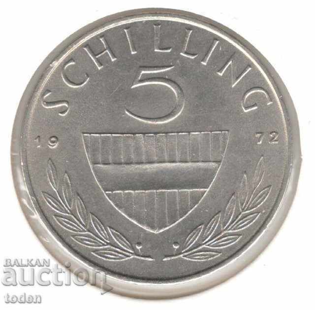 - Austria-5 Schilling-1972-KM# 2889a